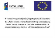 Miniaturka artykułu Wzmocnienie potencjału administracji samorządowej oraz modernizacja zarządzania w administracji samorządowej