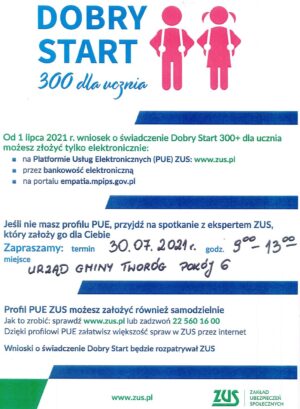 Miniaturka artykułu Kolejne spotkanie z ekspertem ZUS – Dobry Start 300+