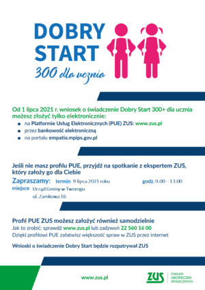 Miniaturka artykułu Spotkanie z ekspertem ZUS – Dobry Start 300+
