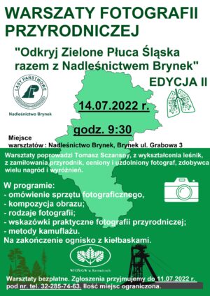 Miniaturka artykułu Warsztaty Fotografii Przyrodniczej  „Odkryj Zielone Płuca Śląska razem z Nadleśnictwem Brynek”