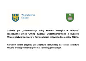 Miniaturka artykułu „Modernizacja ulicy Kolonia Ameryka w Wojsce”