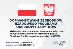 Miniaturka artykułu Wykonanie prac remontowo-konserwatorskich przy budynku mieszkalnym zlokalizowanym w Boruszowicach