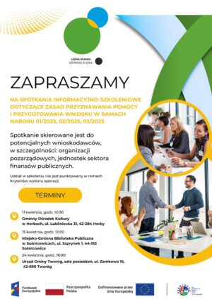 Miniaturka artykułu Zapraszamy na spotkania informacyjno-szkoleniowe