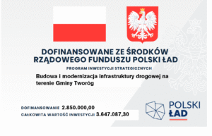 Miniaturka artykułu Informujemy, że rozpoczęły się prace związane z przebudową drogi gminnej- ul. Kolonia Podlesie w Wojsce.