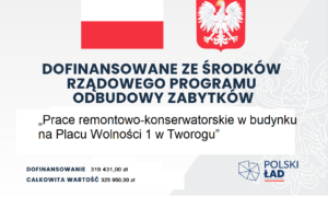 Miniaturka artykułu Prace remontowo-konserwatorskie w budynku na Placu Wolności 1 w Tworogu